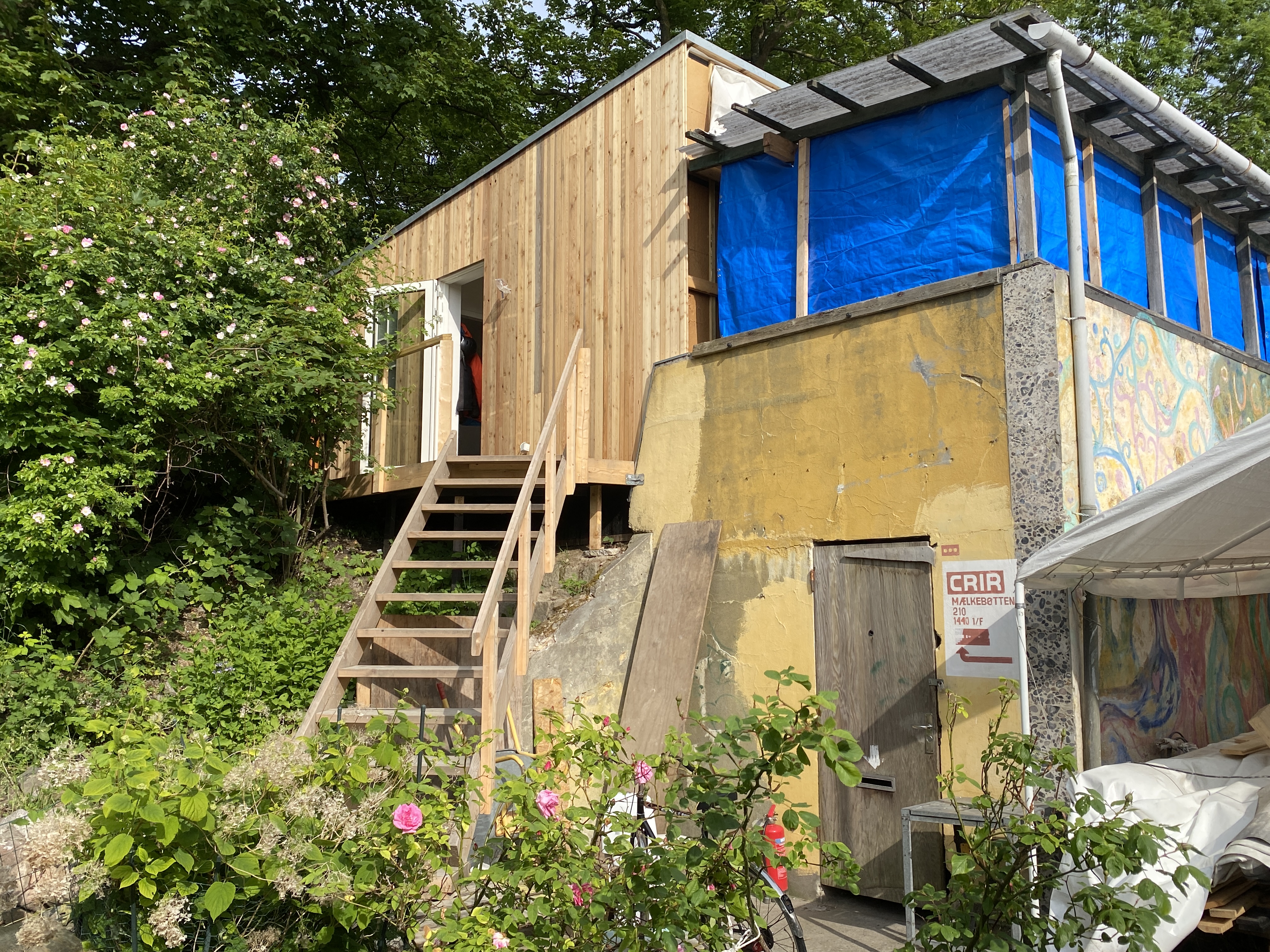 Refurbished house seen from the street